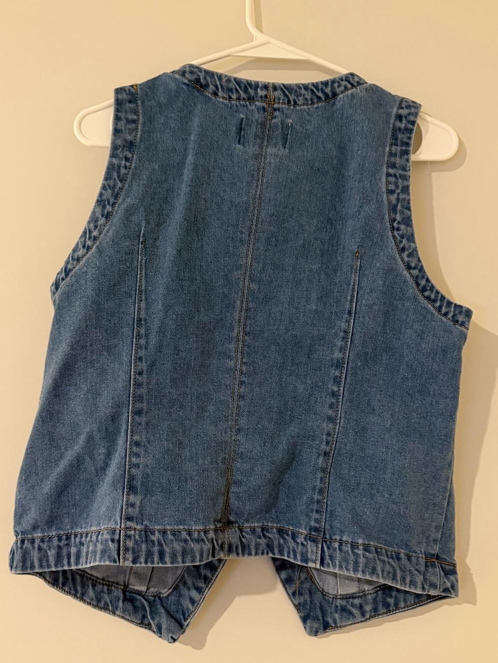 Velvet Heart Denim Medium Wash Button Front Denim Vest Women’s Large - Picture 3 of 6